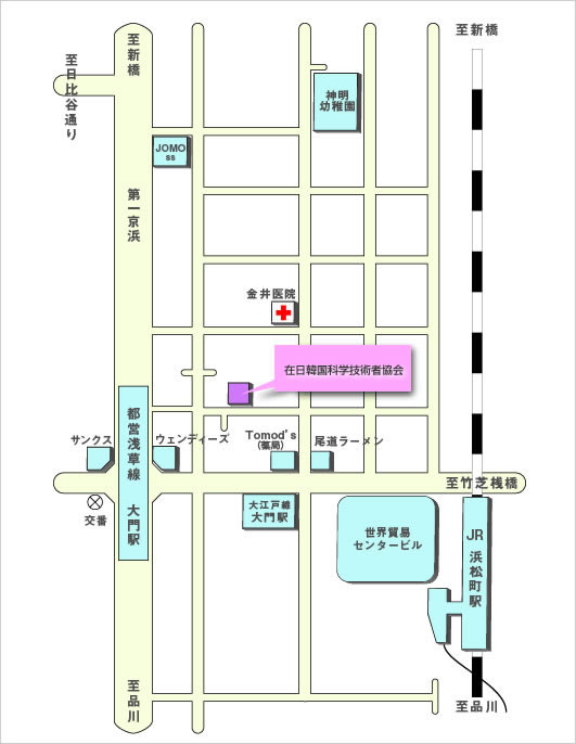 在日韓国科学技術者協会組織図